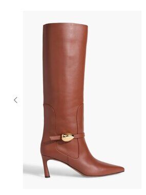 ZIMMERMANN Embellished leather knee boots Cognac 37